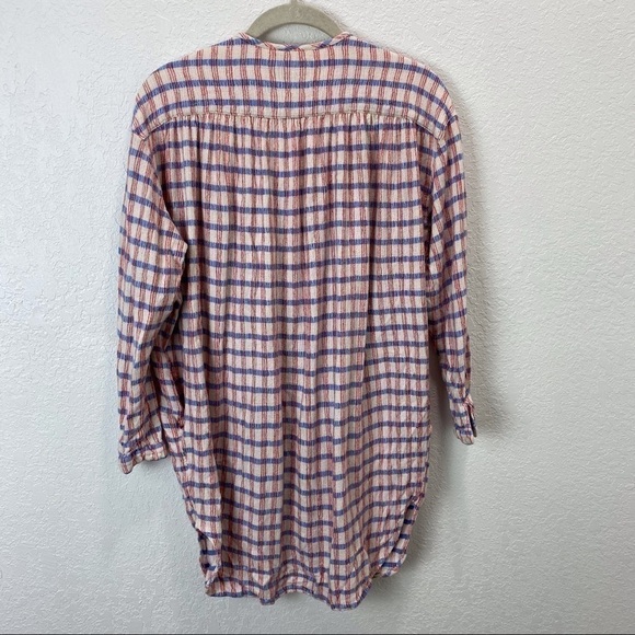 Anthropologie Saturday Sunday Plaid 3/4 Button Front Tunic Dress - Picture 9 of 15